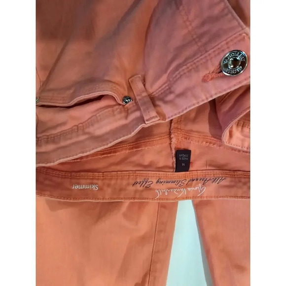 Gloria Vanderbilt women's peach orange Kaia Denim Skimmer Shorts - size 14 - Picture 10 of 12